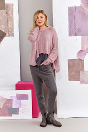 Gray square ending leather ankle boots