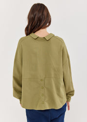 חולצה מכופתרת חצי מתהפכת ירוק