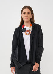 עליונית ווש פתוחה שילוב ריב וכובע שחור ווש