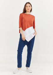 Basic asymmetric short shirt