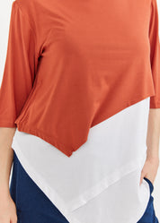 Basic asymmetric short shirt
