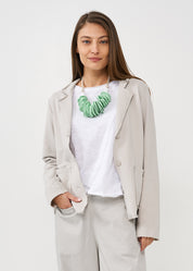 בלייזר תפרים חיצוניים אפור בהיר