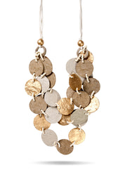 שרשרת נייר ממוחזר מיקס שטוחים זהב בז'