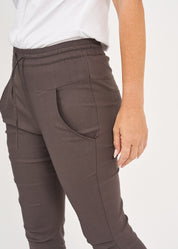 Gray straight leg basic pants