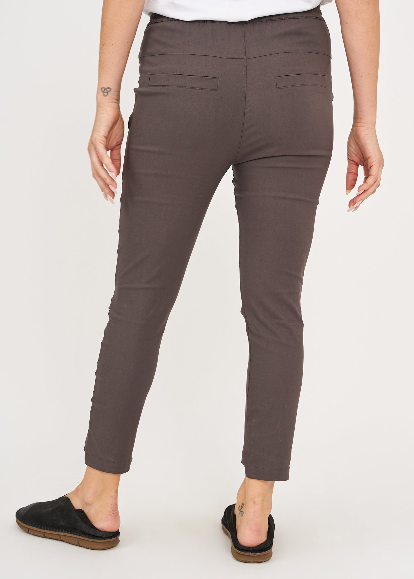 Gray straight leg basic pants
