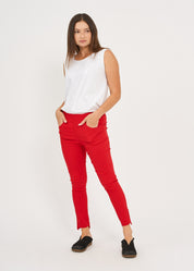 Tight pants rubber top red