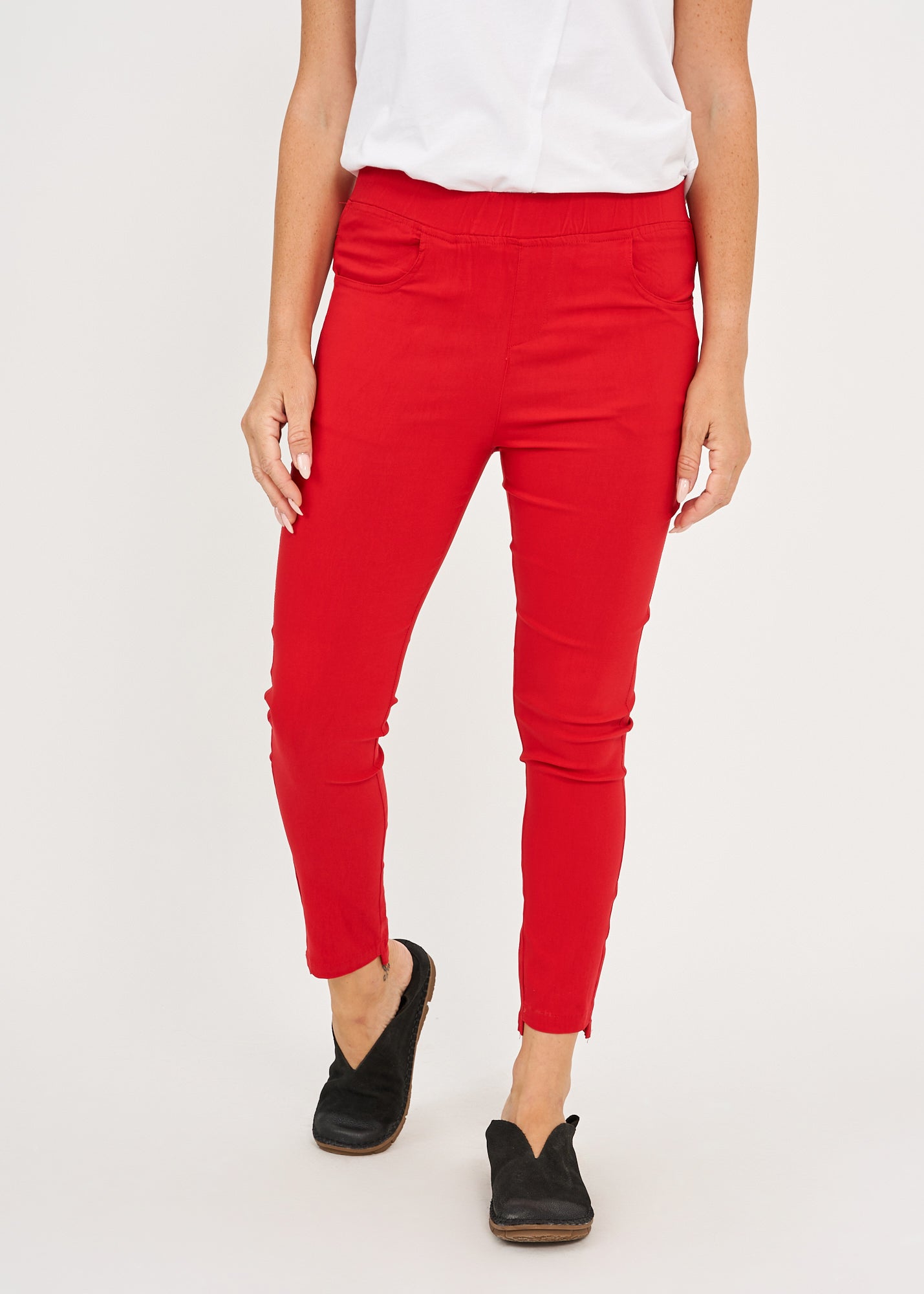 Tight pants rubber top red