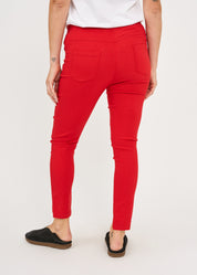 Tight pants rubber top red