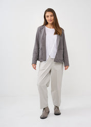 בלייזר תפרים חיצוניים אפור כהה