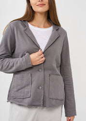 בלייזר תפרים חיצוניים אפור כהה