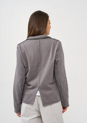 בלייזר תפרים חיצוניים אפור כהה