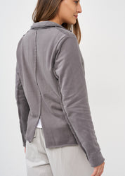 בלייזר תפרים חיצוניים אפור כהה