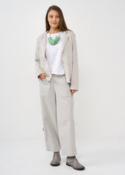 בלייזר תפרים חיצוניים אפור בהיר