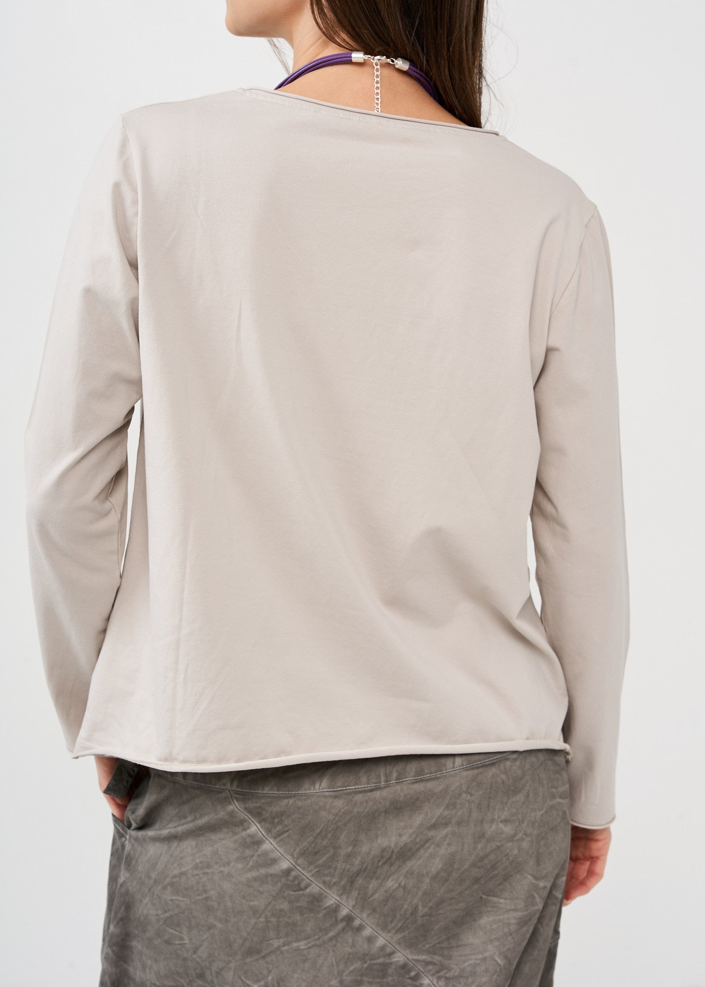 חולצה שרוול ארוך שני שפיצים וכפתרה סטון