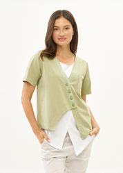 עליונית טריקו שילוב סרט ירוק