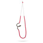 Two-color wooden chain with frill on the red side