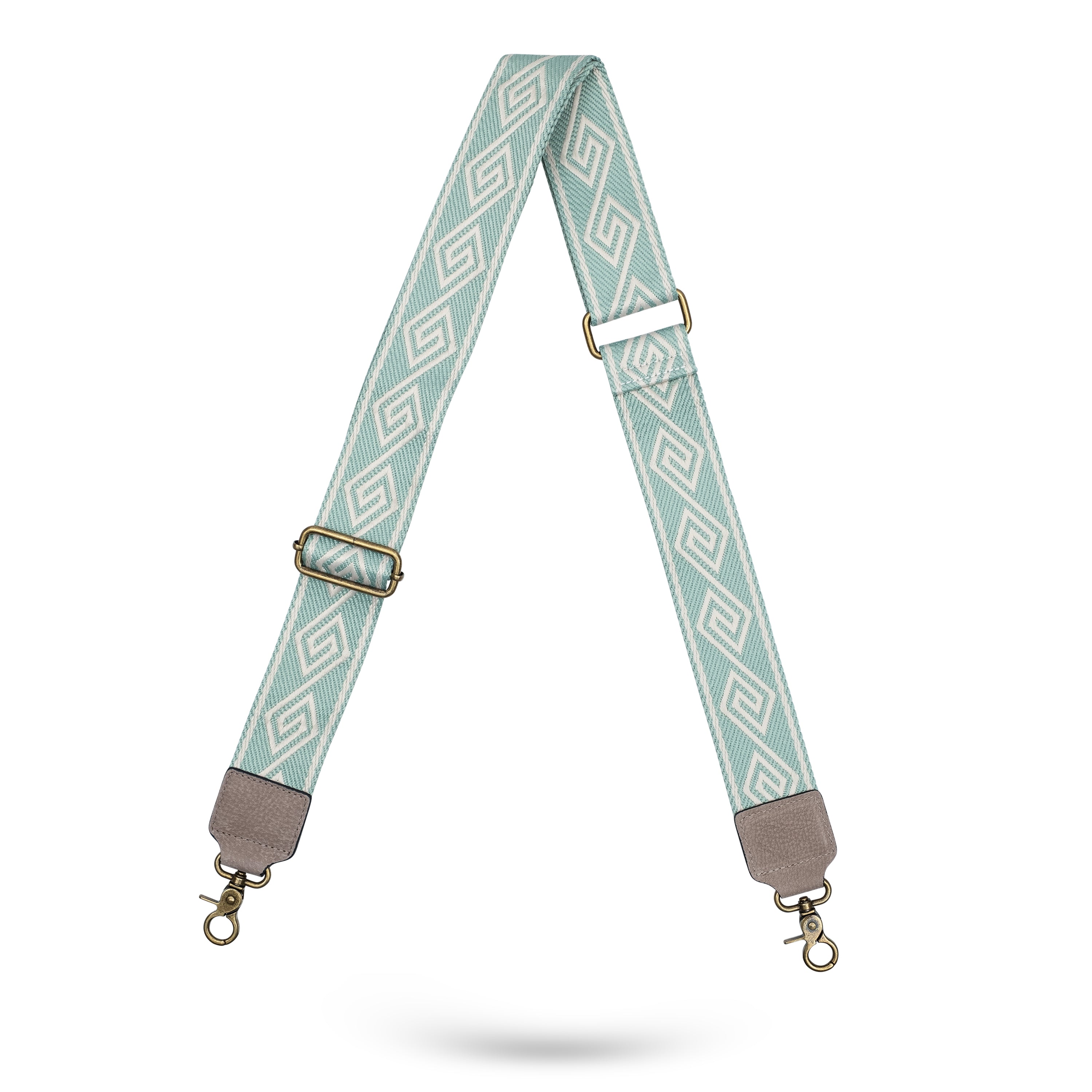Rhombus bag strap and two light green stripes