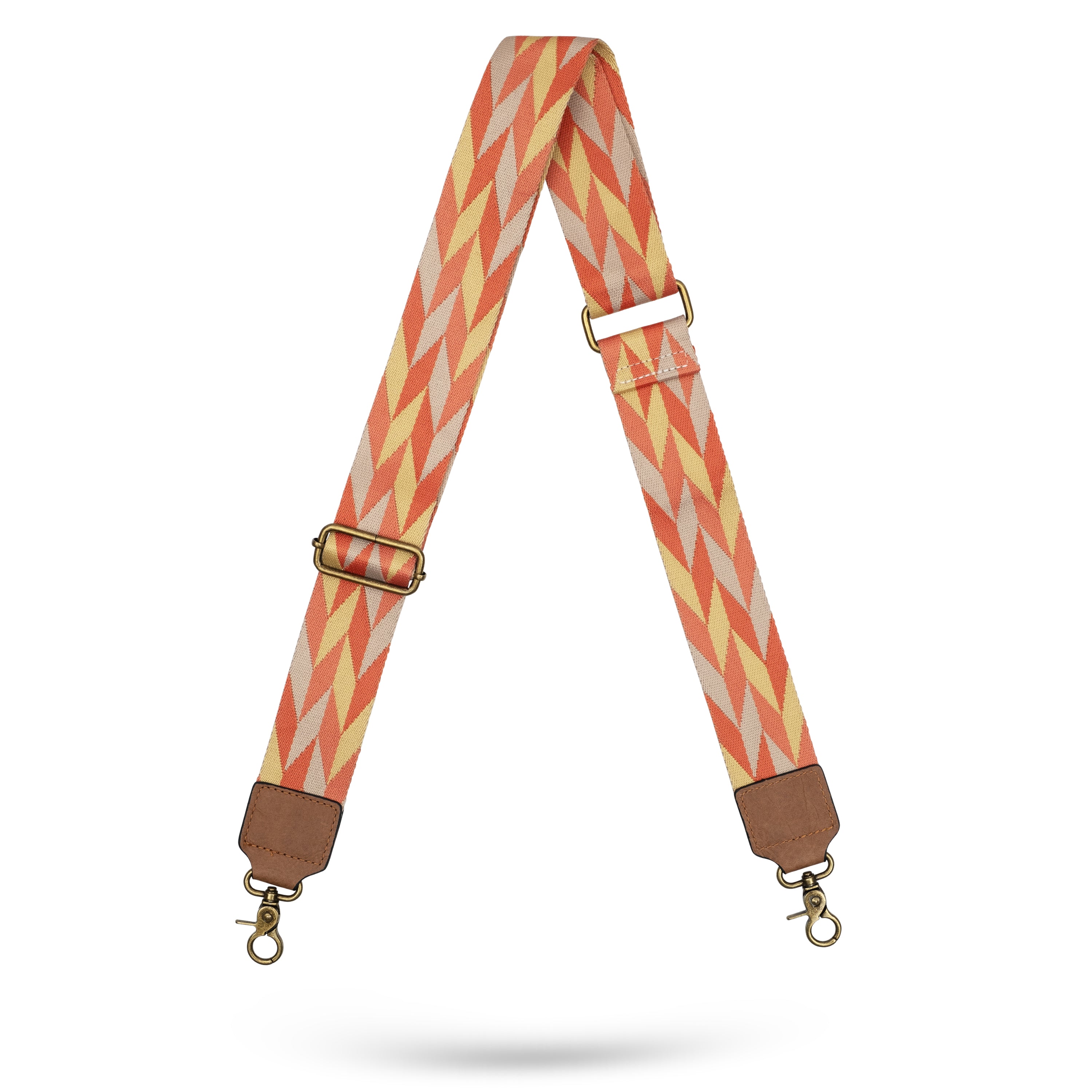 Orange Diagonal Diamond Bag Strap