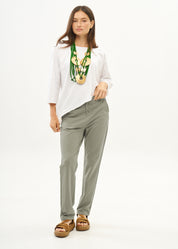 מכנסיים בוי טריקו עם כפתורים אפור