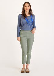 Серые верхние резиновые узкие брюки