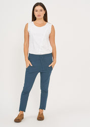 Basic blue straight leg pants