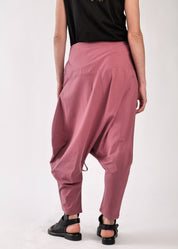 מכנסיים שקי עם כיווץ ורוד