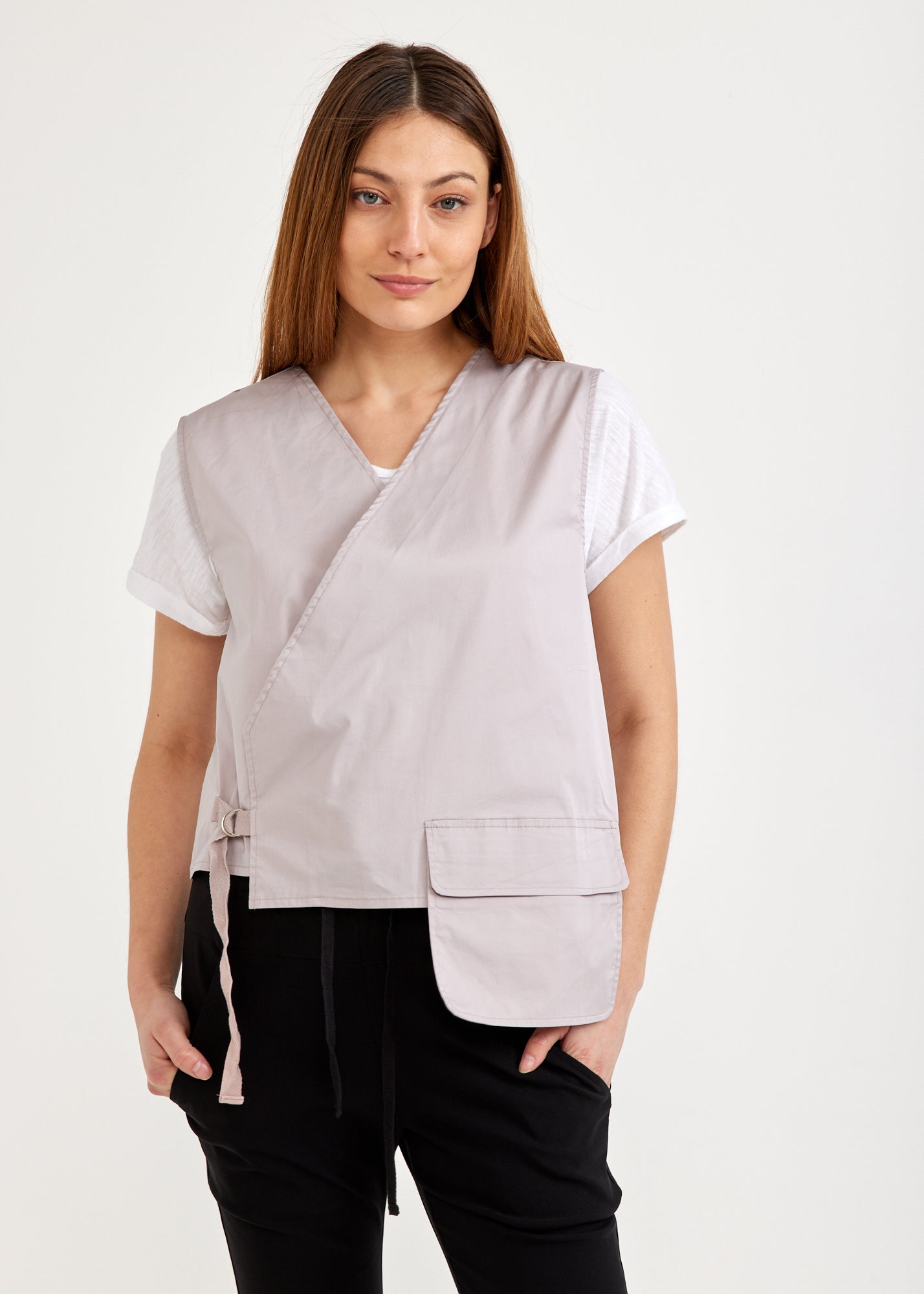 וסט כיס תלוי ורוד