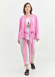 עליונית סלאב פשתן עם חתכים ורוד פוקסיה