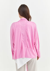 עליונית סלאב פשתן עם חתכים ורוד פוקסיה