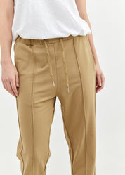 Pants seam in the middle and a brown patch