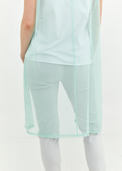 Light green back long mesh tank top