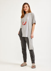 Waffle Stone combination graded shirt