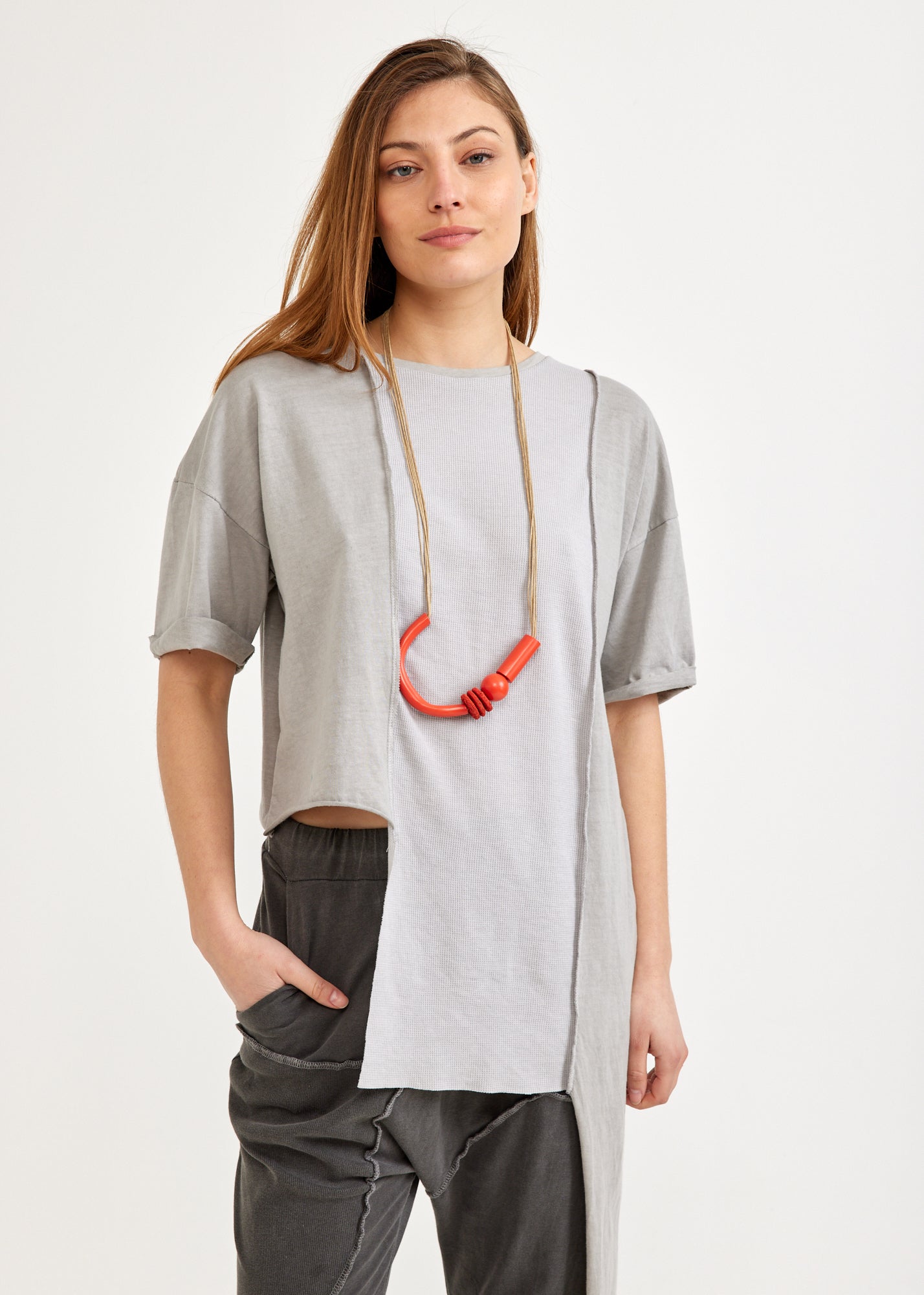 Waffle Stone combination graded shirt