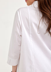 White island cut half button dress