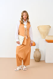 High sandals with straps and white buckle