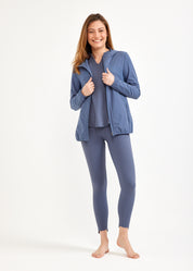 Blue mesh combination nylon top