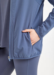 Blue mesh combination nylon top