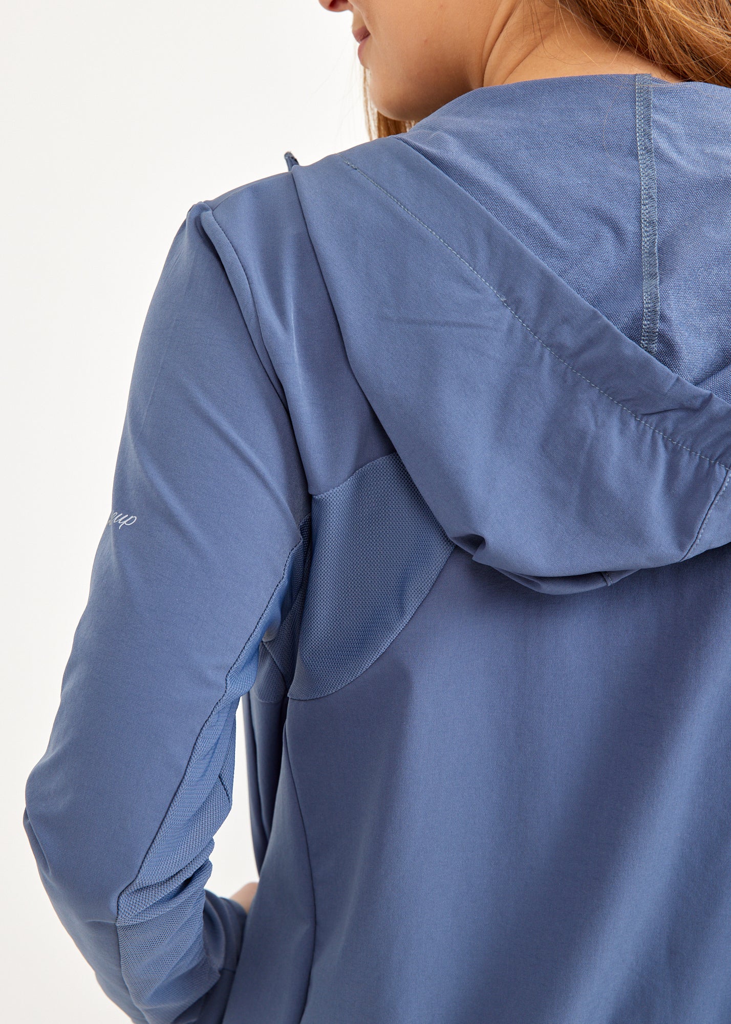 Blue mesh combination nylon top