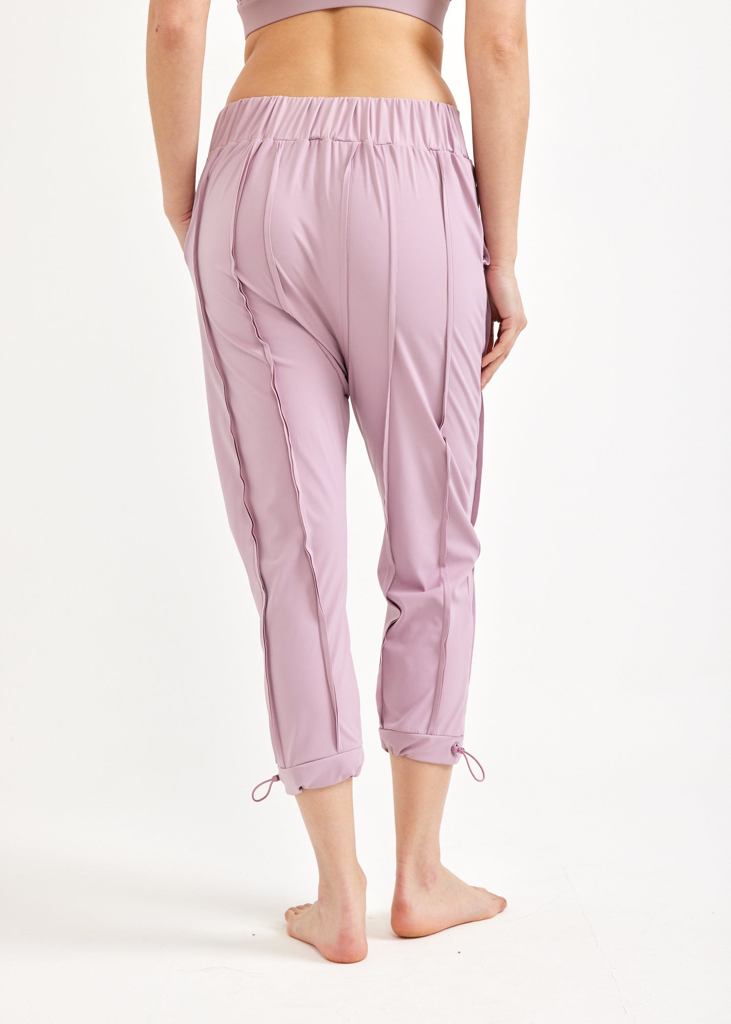 Boy pants 3/4 diagonal seams pink mesh combination