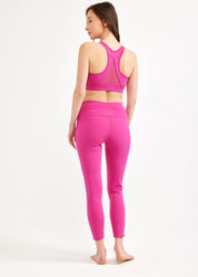 Базовые колготки фиолетового цвета с поясом в две полоски