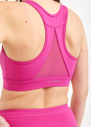 Purple mesh triangle training top