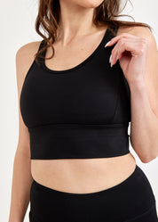 Black mesh back training top