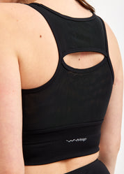 Black mesh back training top