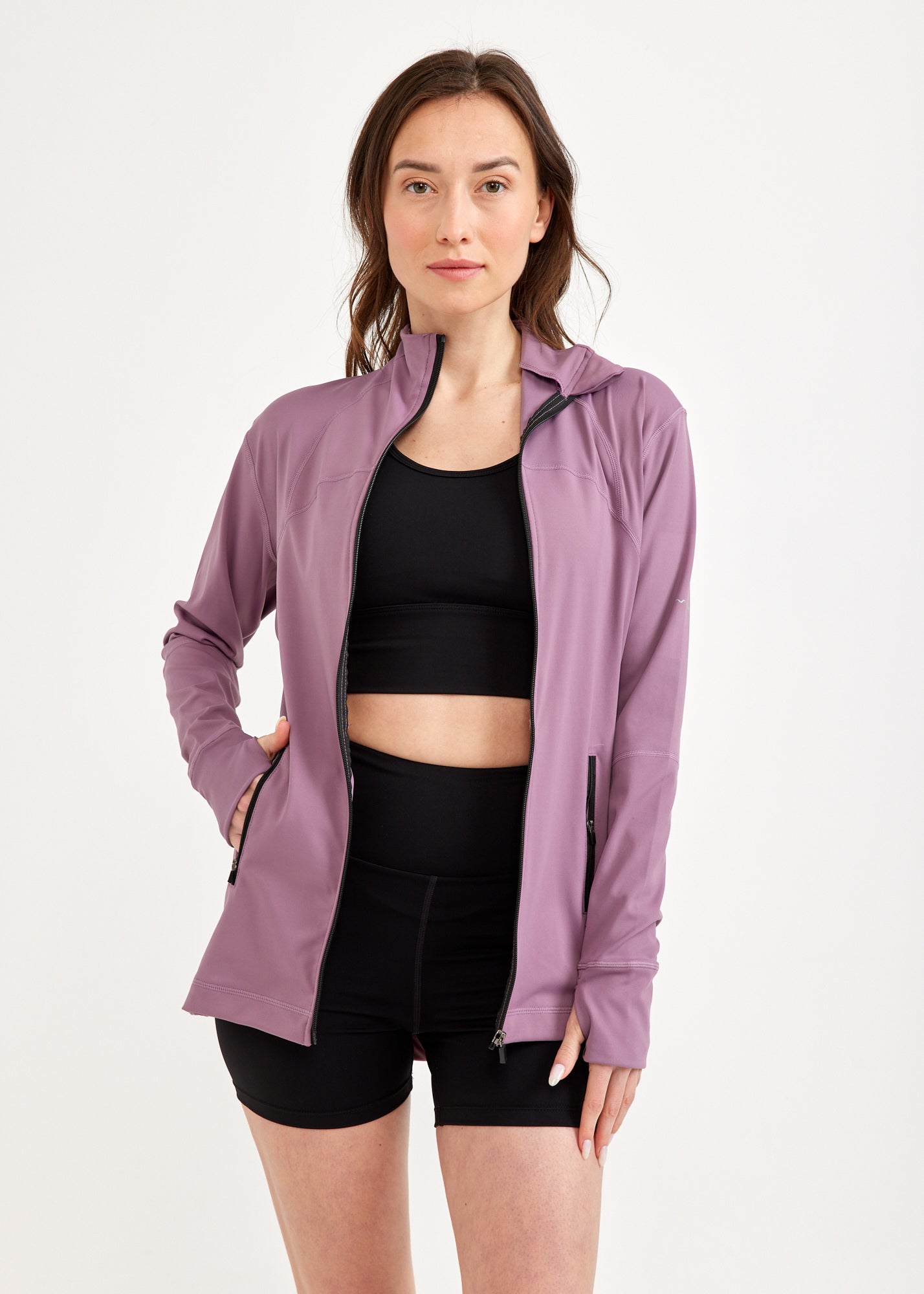 Pink open back training jacket