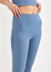 Mesh combination tights and blue back zipper