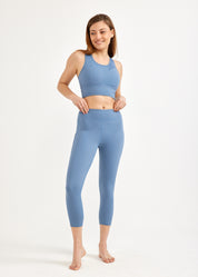 Training top diagonal cuts blue mesh combination