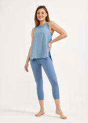 Blue tank top open on the sides