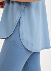 Blue tank top open on the sides