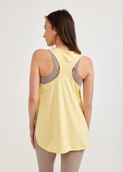 Yellow tank top open on the sides