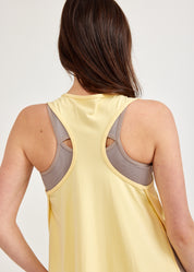 Yellow tank top open on the sides